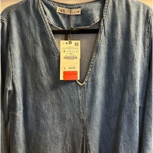 Zara Long Denim Dress